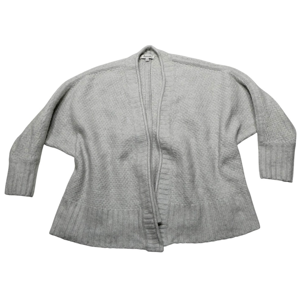Madewell Sweater Cardigan Womens XS Gray Chunky Knit Open Front Dolman Sleeve